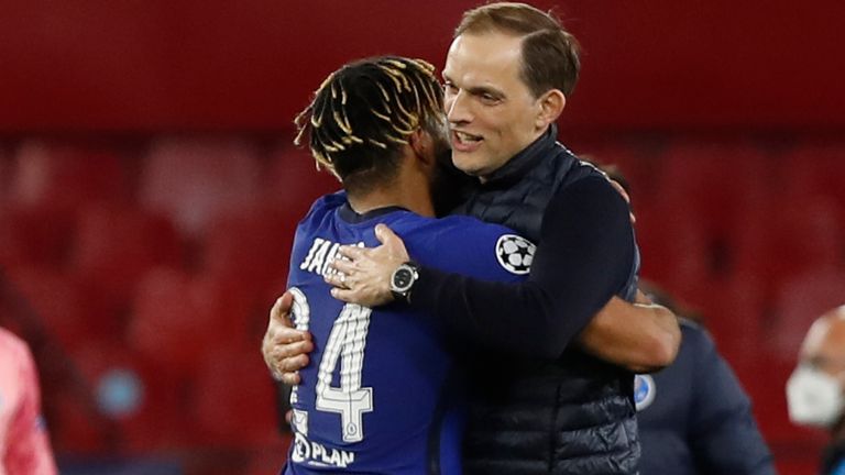 Cl hit & misses: business-like chelsea şovu uyarlanabilirlik 3 chelsea's head coach thomas tuchel, right, celebrates with chelsea's reece james at the end of the champions league quarter final second leg soccer match between chelsea and porto at the ramon sanchez pizjuan stadium, in seville, spain, tuesday, april 13, 2021. (ap photo/angel fernandez)